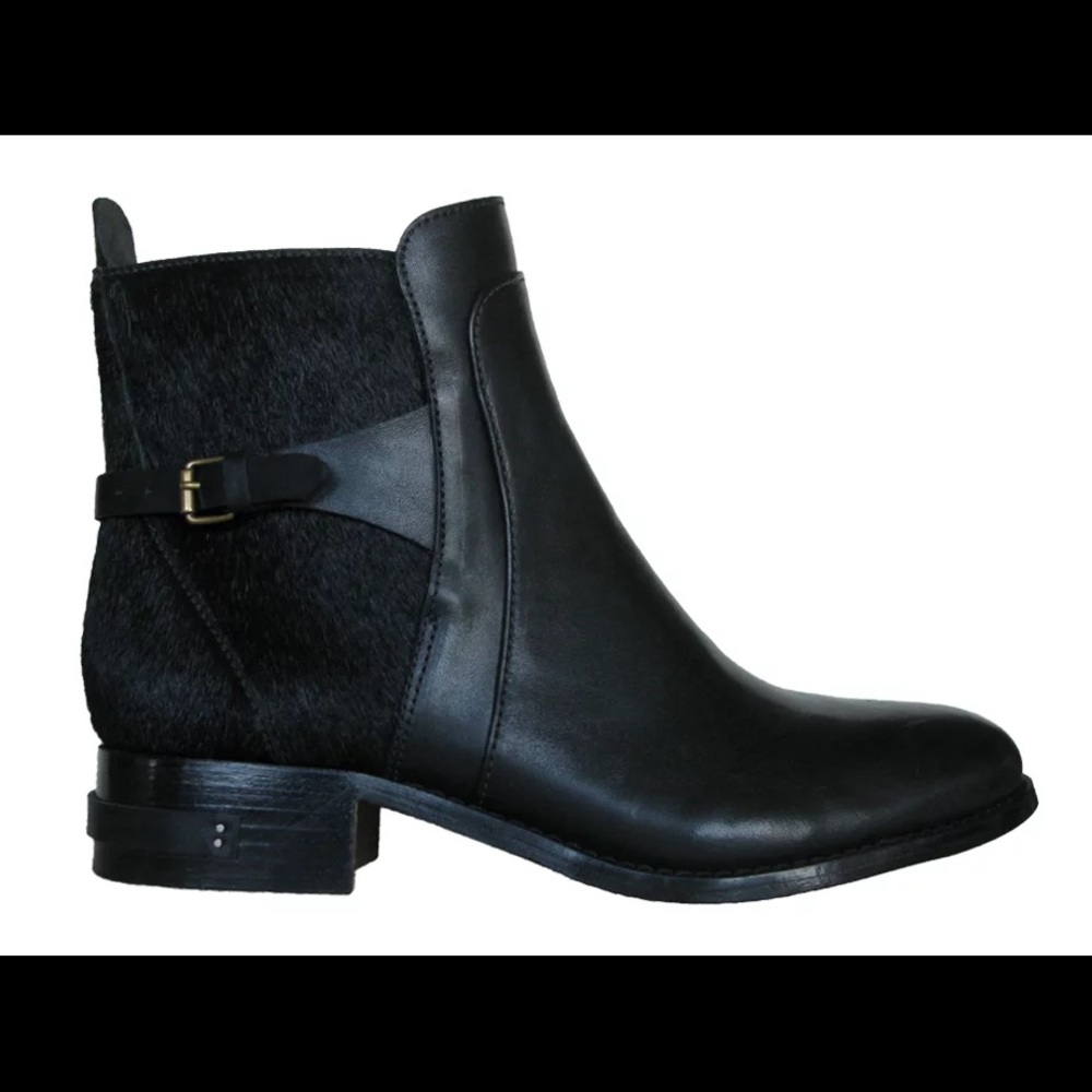 FREDA SALVADOR PLAY BLACK CALF HAIR ANKLE BOOTIE
